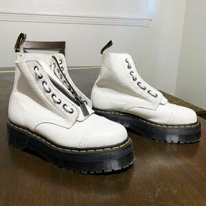 Dr. Martens White Leather Sinclair Boots